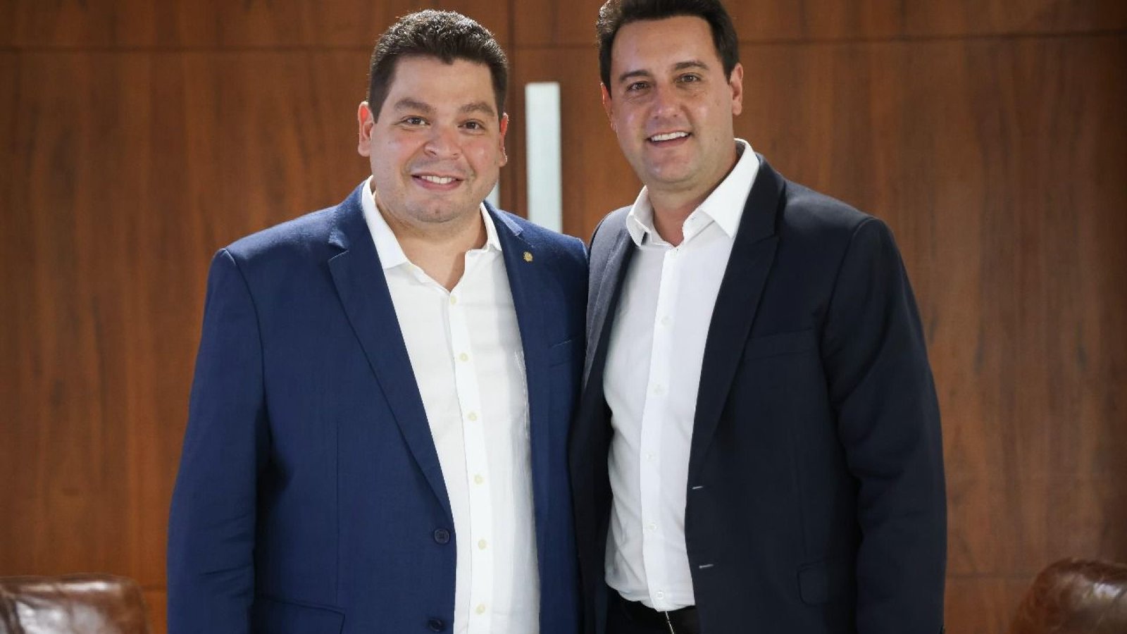 O deputado Gugu Bueno e Ratinho Junior