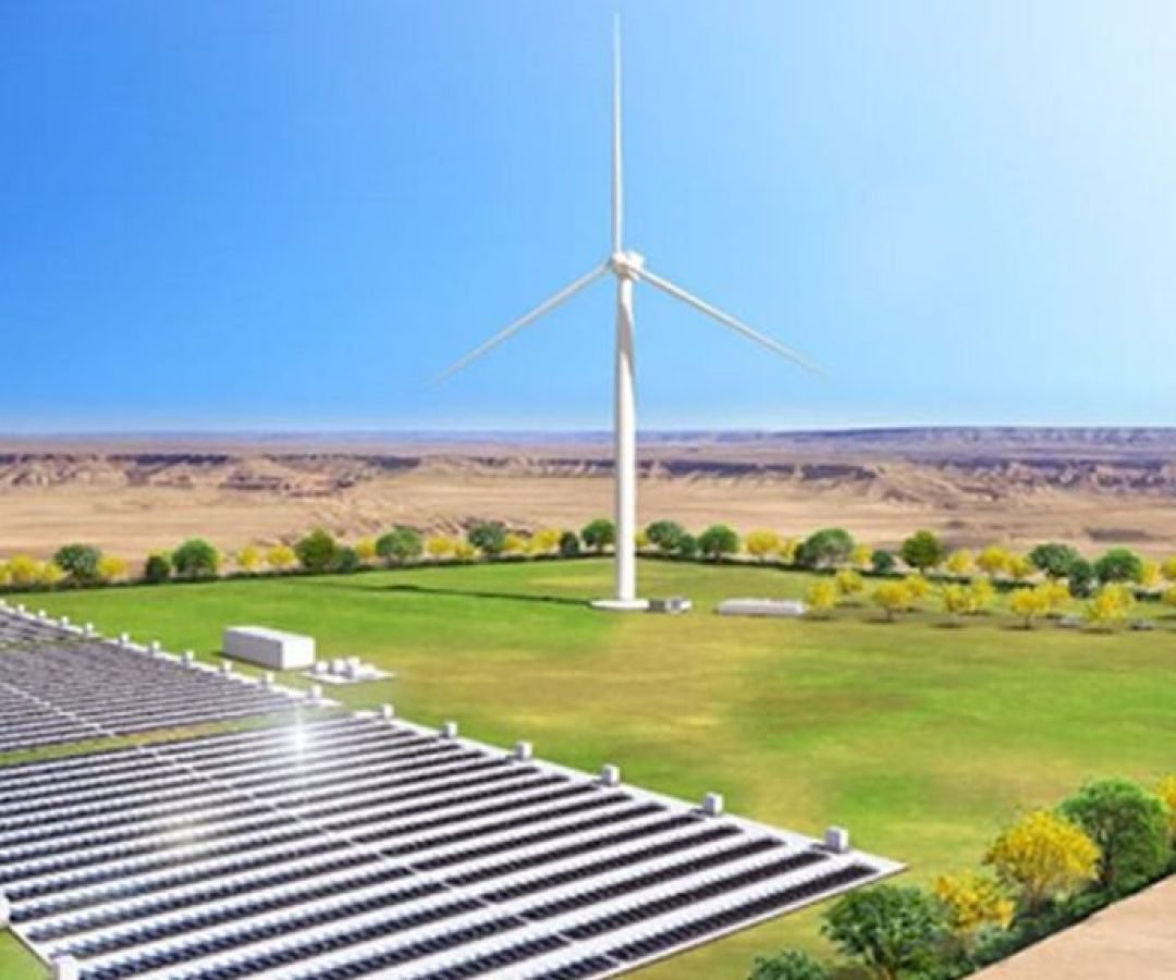 Imagem destacada - Toshiba ESS inicia projeto-piloto de usina híbrida eólica-solar com baterias na Arábia Saudita